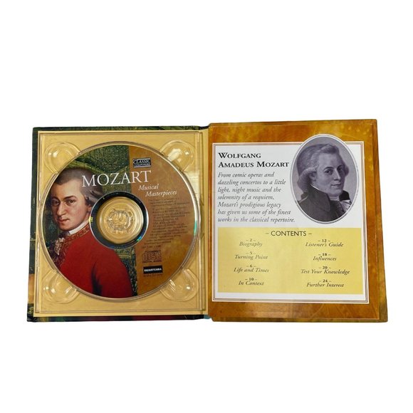 Classic Composer Mozart Musical Masterpieces Book and CD Set - Picture 3 of 4